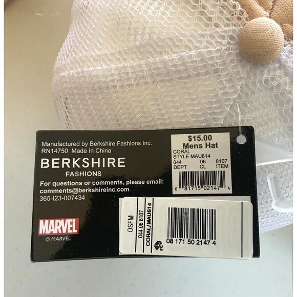 Marvel Trucker Hat Cap Baseball Beige Red Embroidered Berkshire Snap Back NWT - Picture 11 of 13